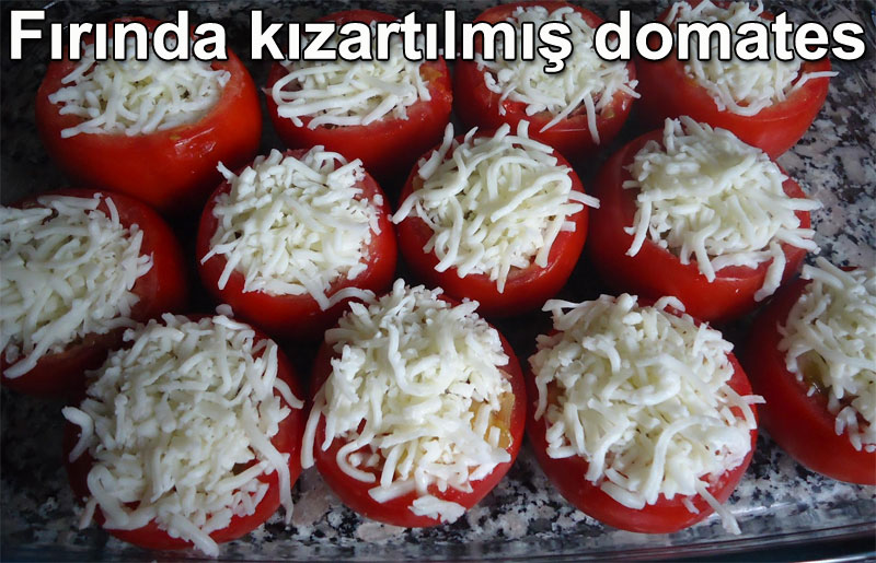 Fırında kızartılmış domates tarifi - Fırında kızarmış peynirli sarımsaklı domates | Garnitür tarifleri - Fırın yemekleri